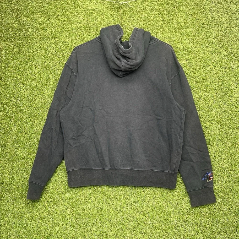 JORDAN Sweatshirt Mens Medium Nothing But Nets DNA Hoodie Black Y2K